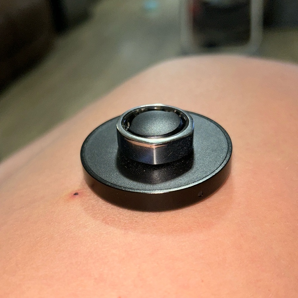 Oura ring silver finish size 8